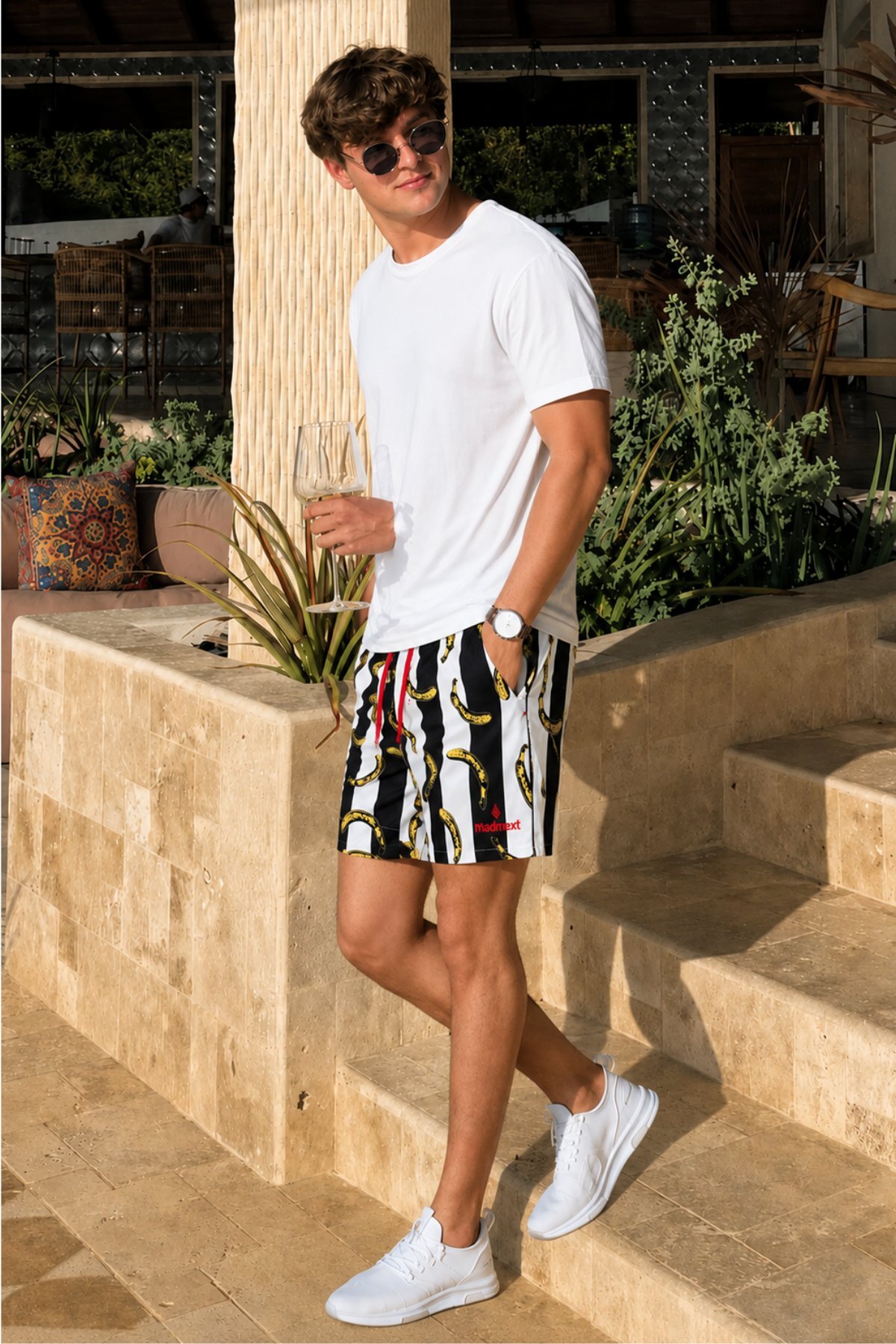 Madmext Banana Black Swim Shorts 2376