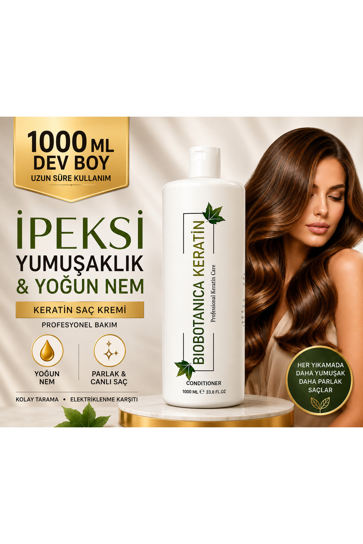 Biobotanica Keratin Saç Kremi 1000 ml — BBTNCSCKRM1000ML