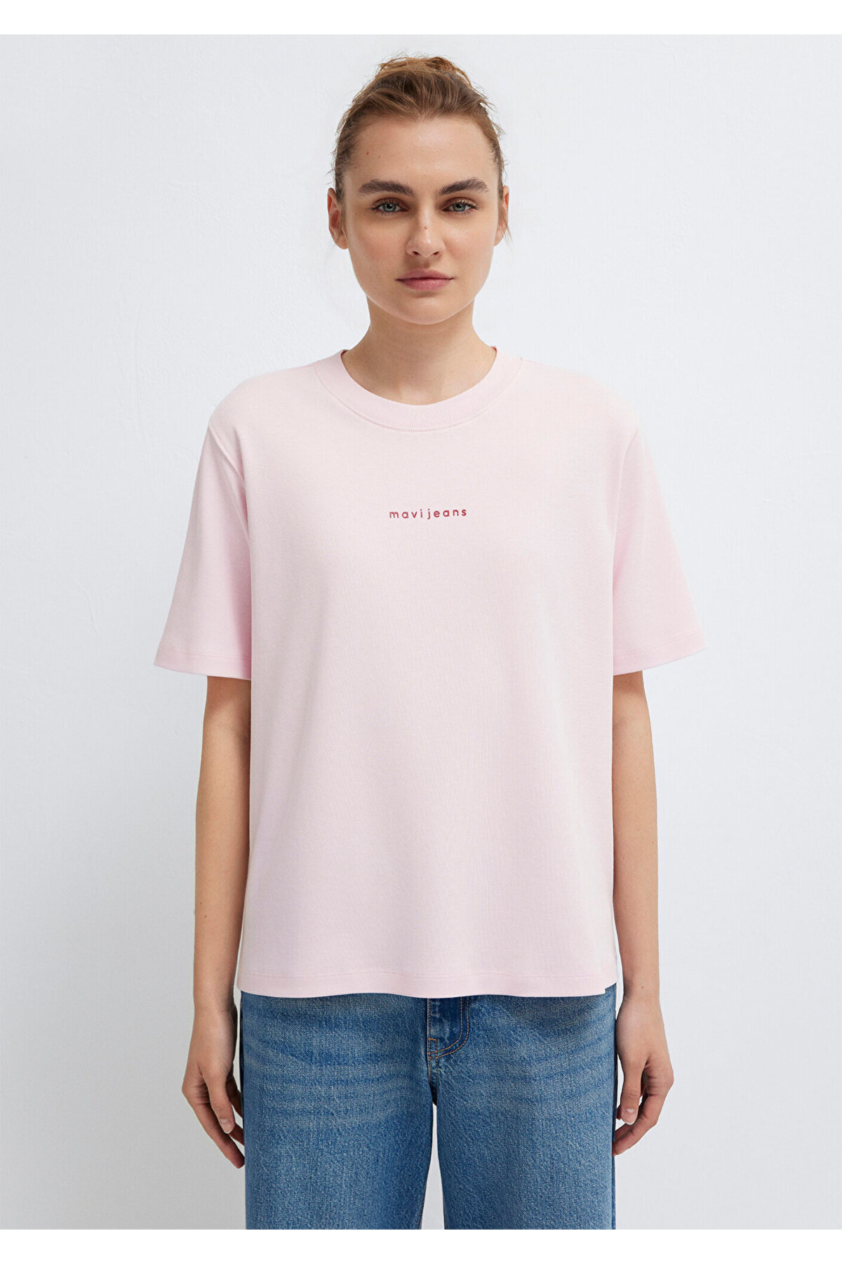 Mavi  Logo Baskılı Pembe Tişört Regular Fit / Normal Kesim 1613890-89200 - Görsel 3