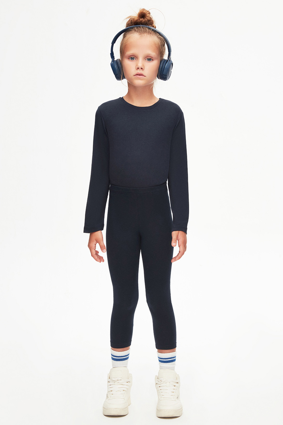 Dark Navy Basic Girls Summer Tights