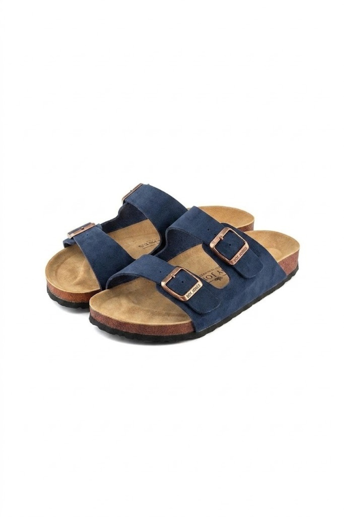 Roy Jones Unisex Ortopedik Tabanlı Konfor Modeli Terlik Çift Bantlı Tokalı Günlük Rahat Dışarı Ev Içi Terliği görsel 3