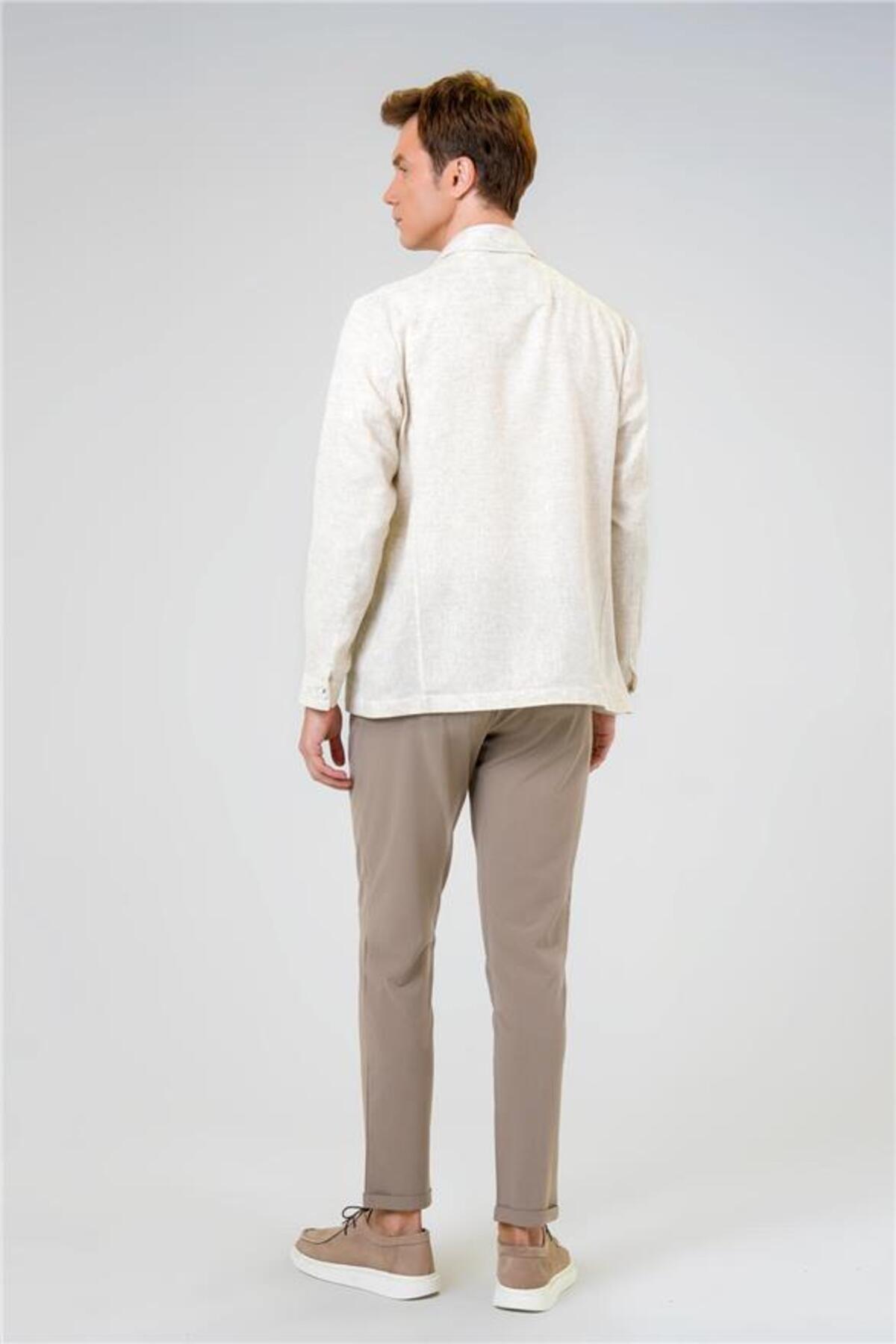 Bej Slim Armürlü Mont — بژ MN2008700420 — تصویر 4 از 4