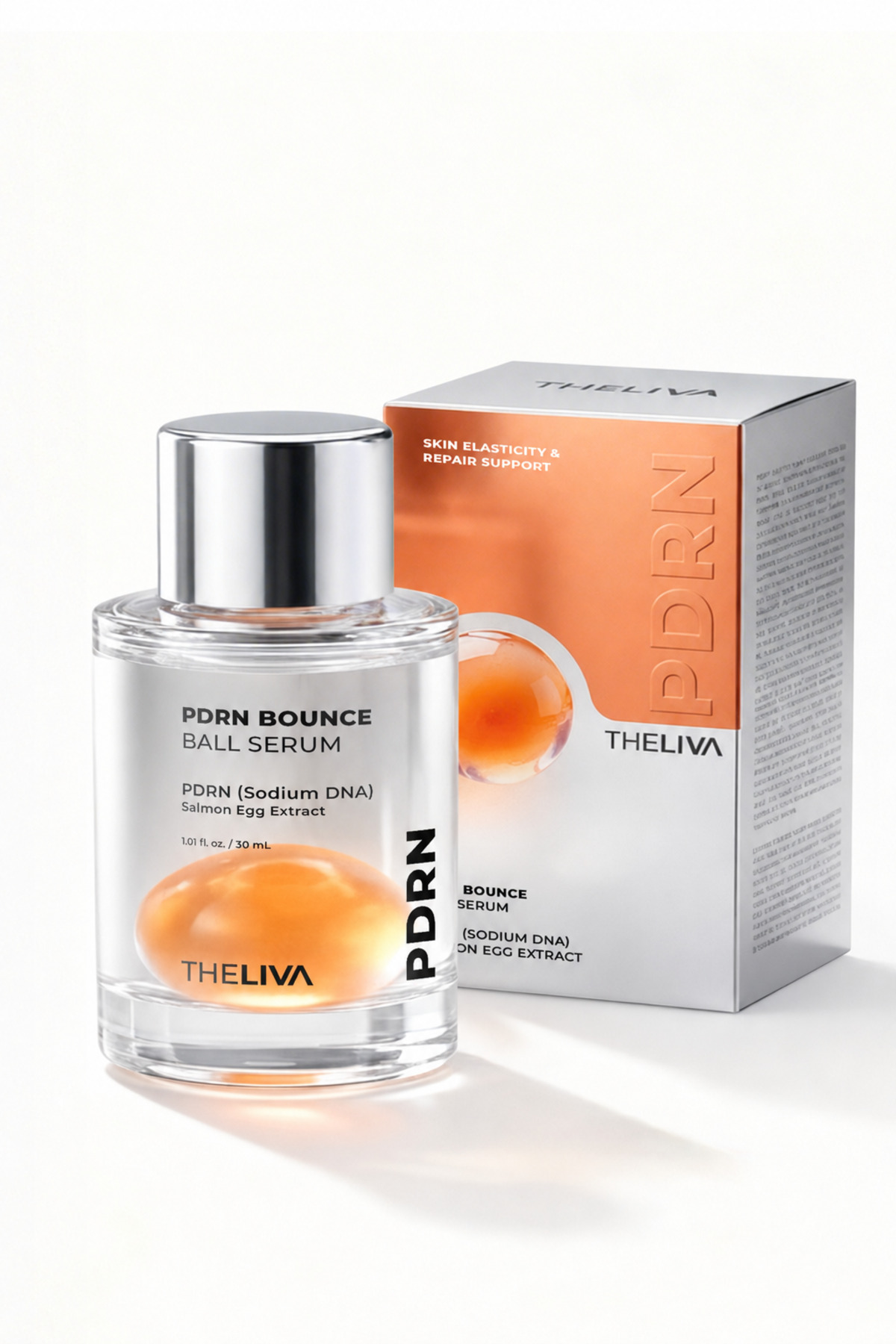 PDRN Dual Bounce Ball Serum, Çift Fazlı Essence Cilt Işıltısını Destekleyen Gençlik Serumu 30 ml — Cilt-C-serumu-somon-2 — تصویر 8 از 8