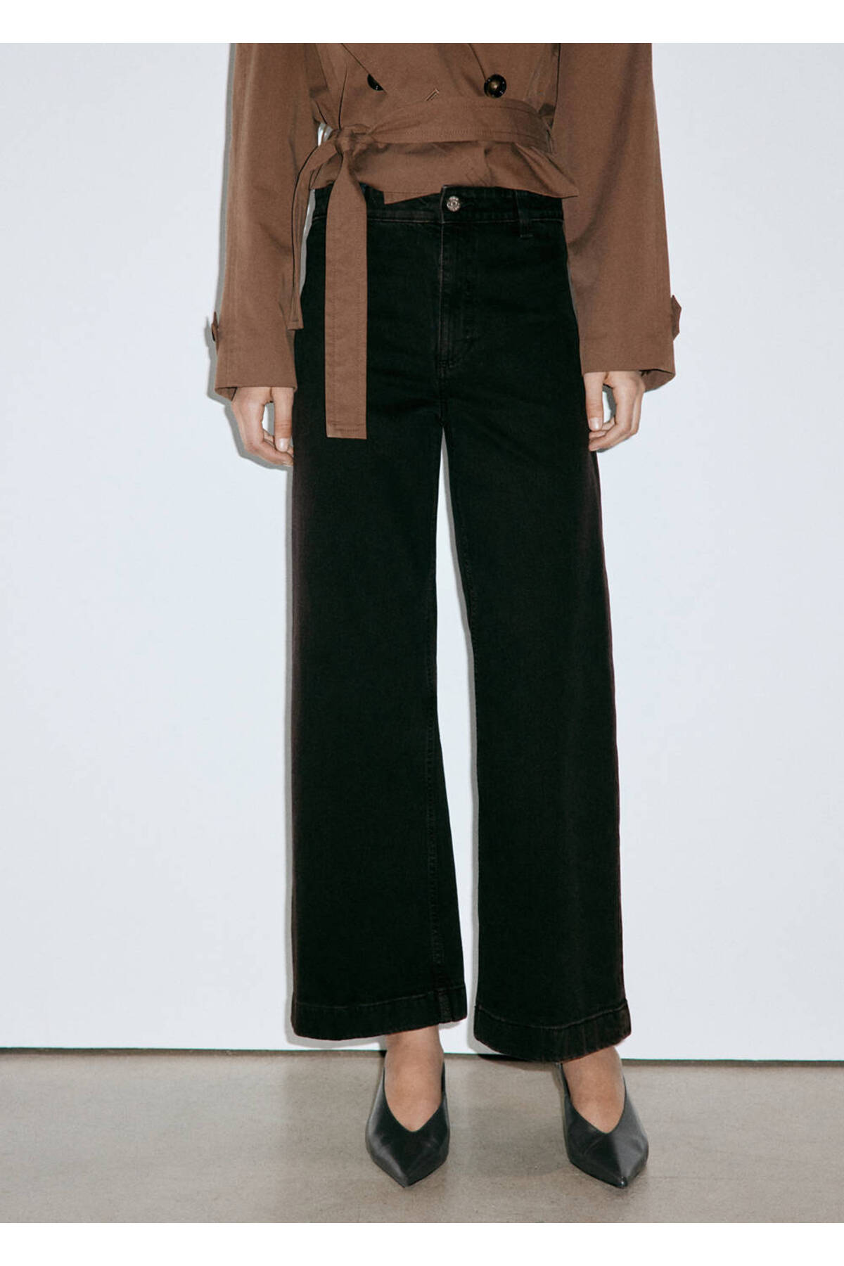 MANGO Woman Catherin yüksek belli culotte jean pantolon