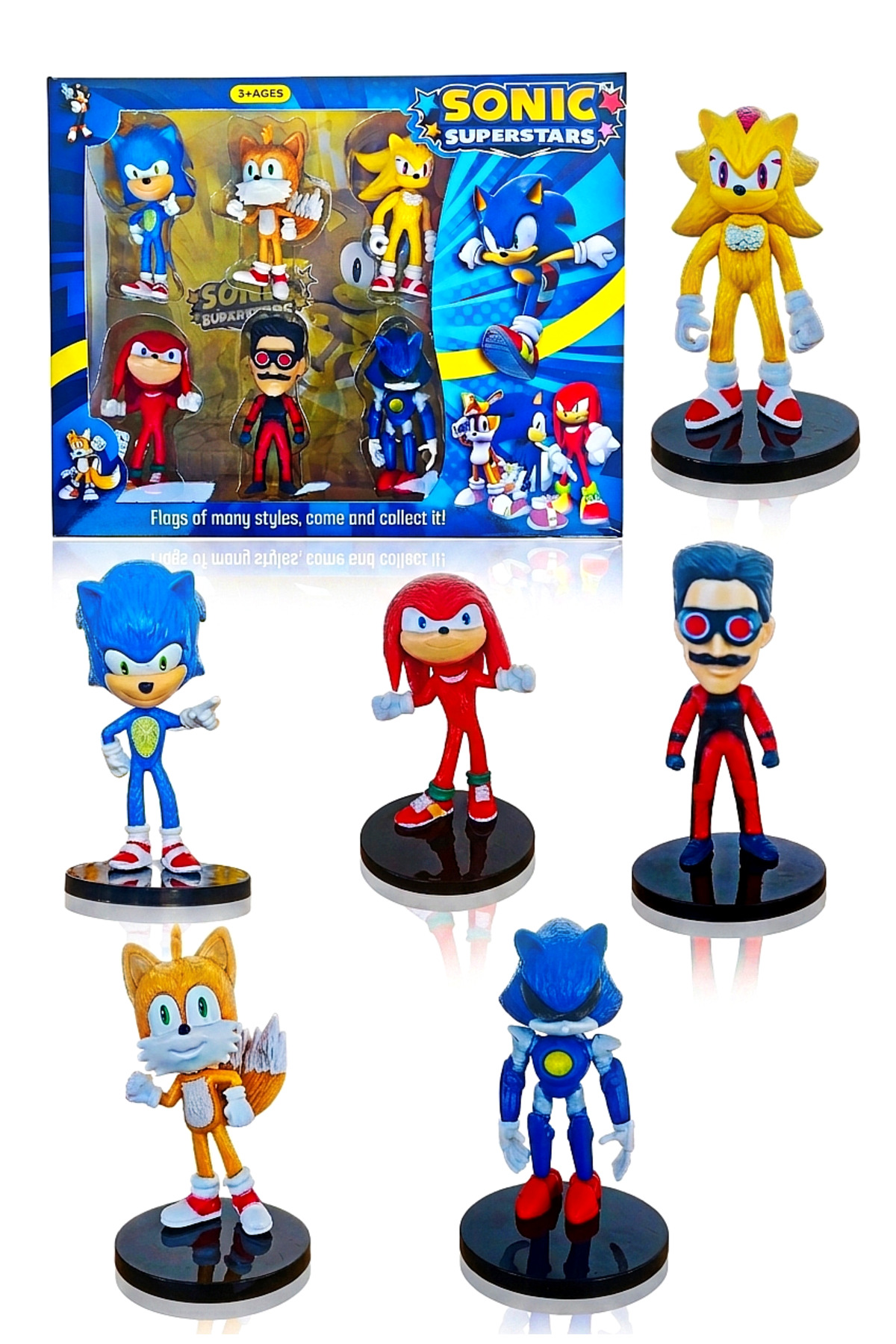 Brother Toys Sonic 6lı Figür Set Mavi Kirpi Sonik Ve Arkadaşları