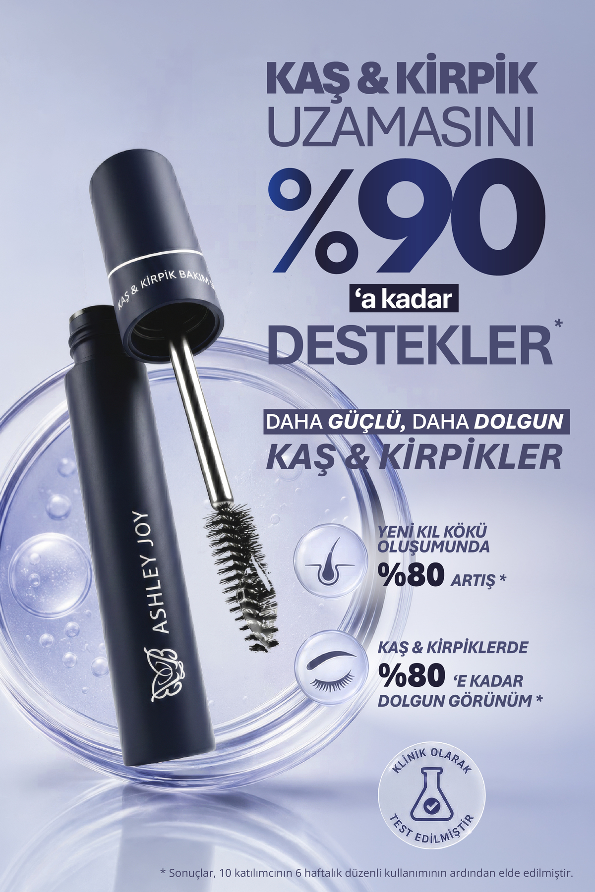 ASHLEY JOY Keratin Ve Biotin Içeren Besleyici Uzatıcı Doğal Bakım Kaş Kirpik Serumu 6 ml — AJ.02.00028