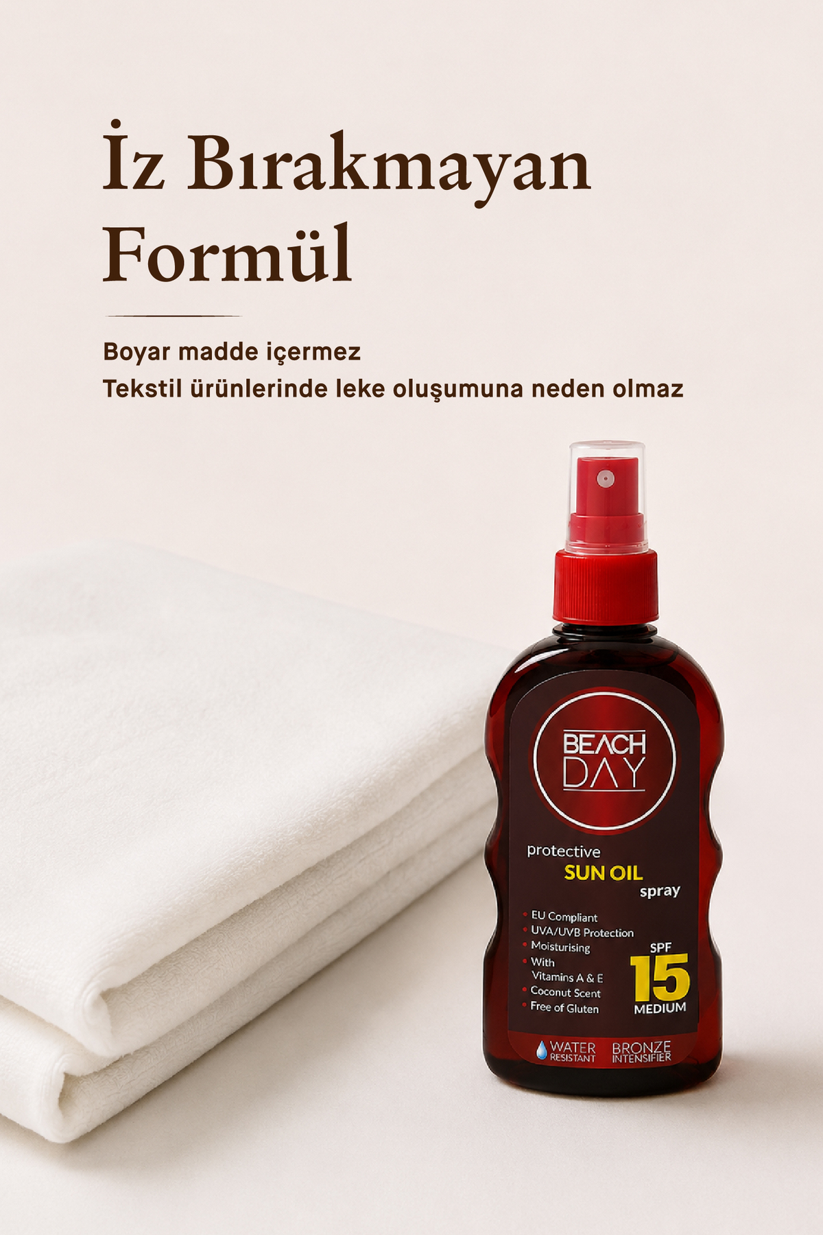 15f Bronzlaştırıcı & Koruyucu Güneş Yağı 150 ml Sprey 8699375048001 — BD05 — تصویر 6 از 9