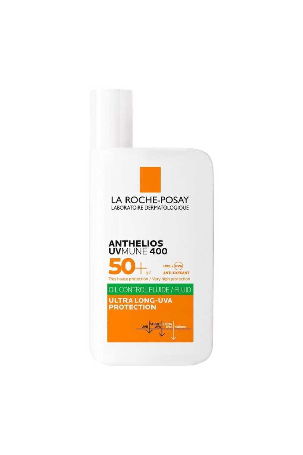 La Roche Posay أنثيليوس سائل للتحكم في الزيوت - واقي شمس للوجه للبشرة الحساسة...