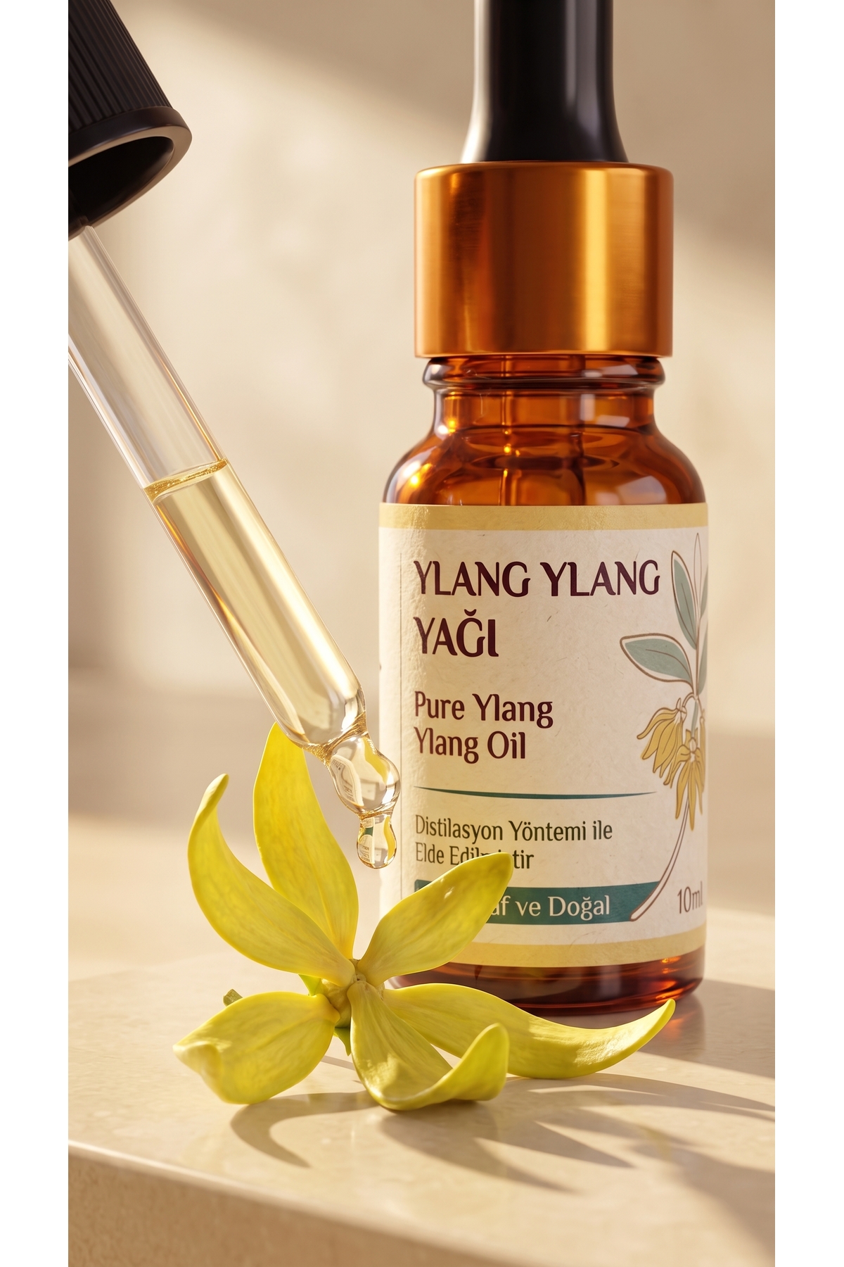 Ylang Ylang Uçucu Yağı 10 ml / %100 Saf Ve Doğal — A1-Ylang-yag-10 — تصویر 4 از 8
