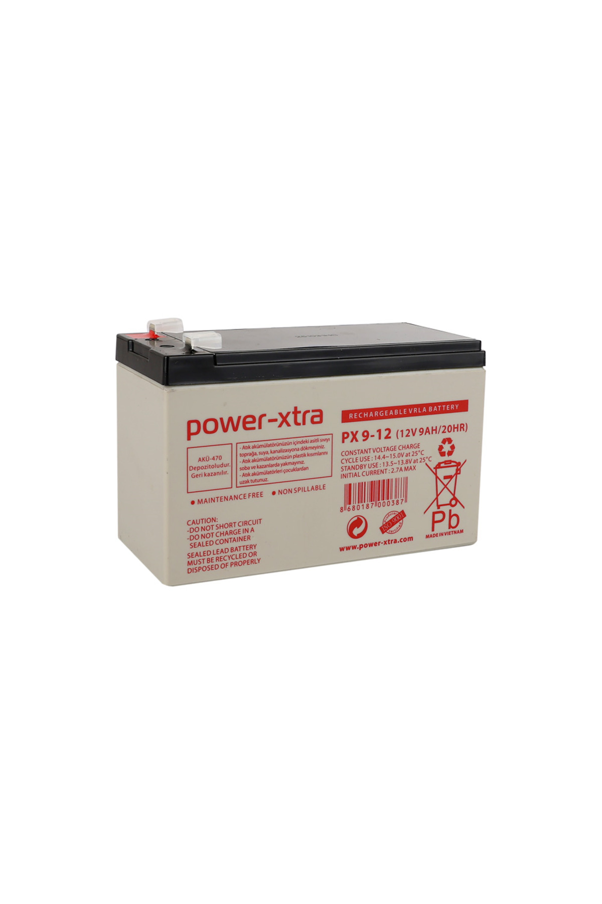 yp. ページ POWER-XTRA PX9-12 - 12V 9 Ah Bakımsız Kuru Akü-F2 - Fiyatı