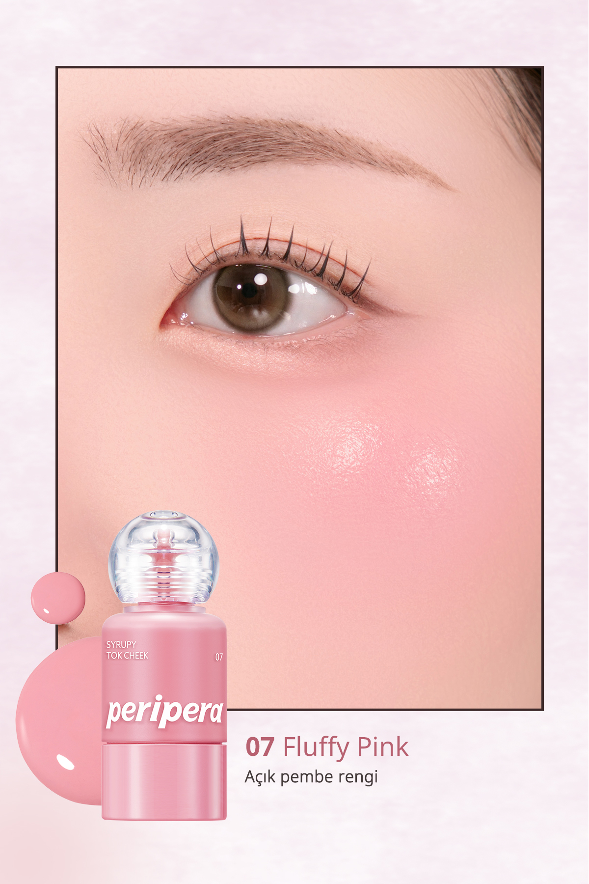 İnce Yapılı, Ciltle Bütünleşen, Pigmentli Likit Allık Syrupy Tok Cheek (07 Fluffy Pink) — صورتی 111636 — تصویر 3 از 9