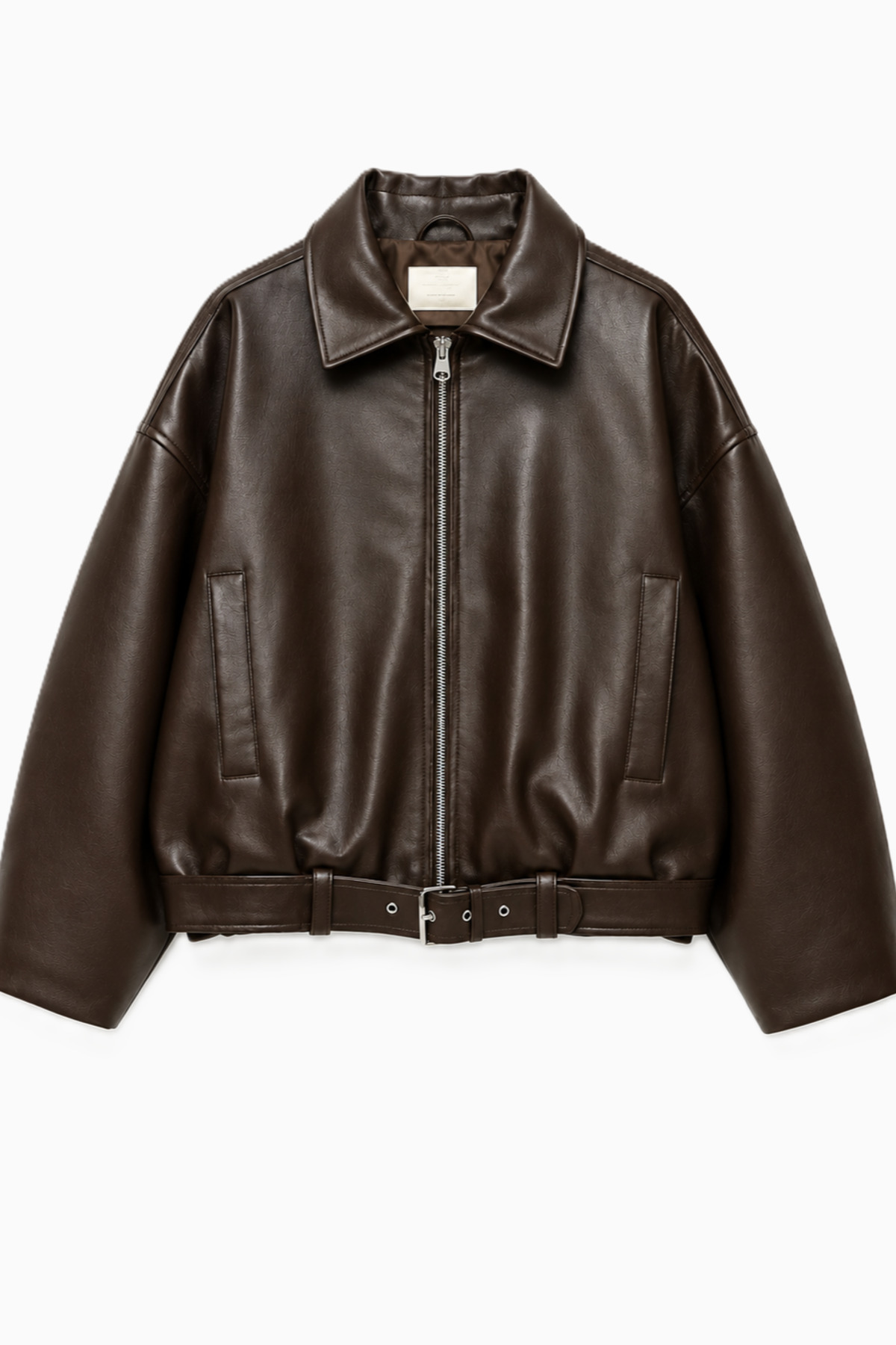 moda armanc Kadın Oversize Bomber Suni Deri Ceket | Yeni Sezon Kemerli Biker Ceket