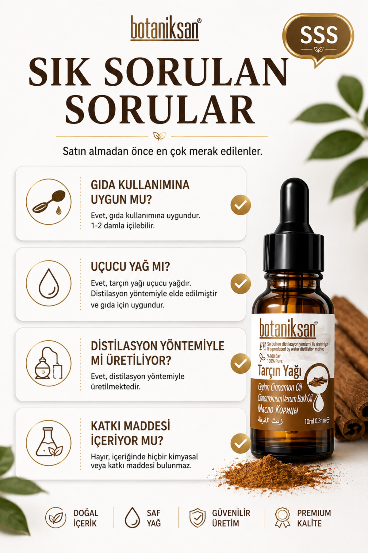 Tarçın Yağı 10ml Soğuk Sıkım Saf Doğal Katkısız — TARÇIN YAĞI 10ML — تصویر 7 از 8