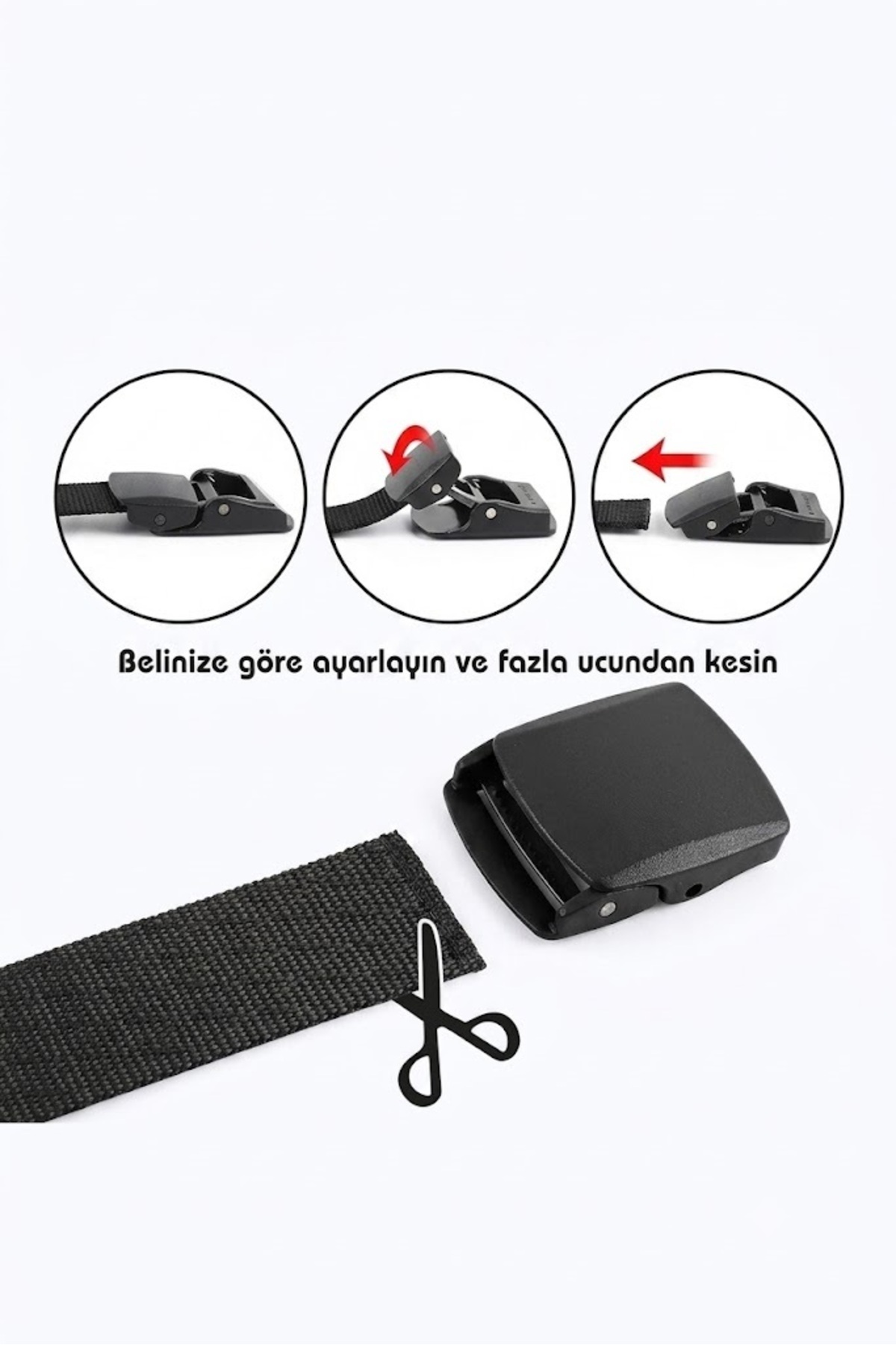 aksoy tactical Taktik Anti Alerjik Plastik Tokalı Bez Kemer görsel 3