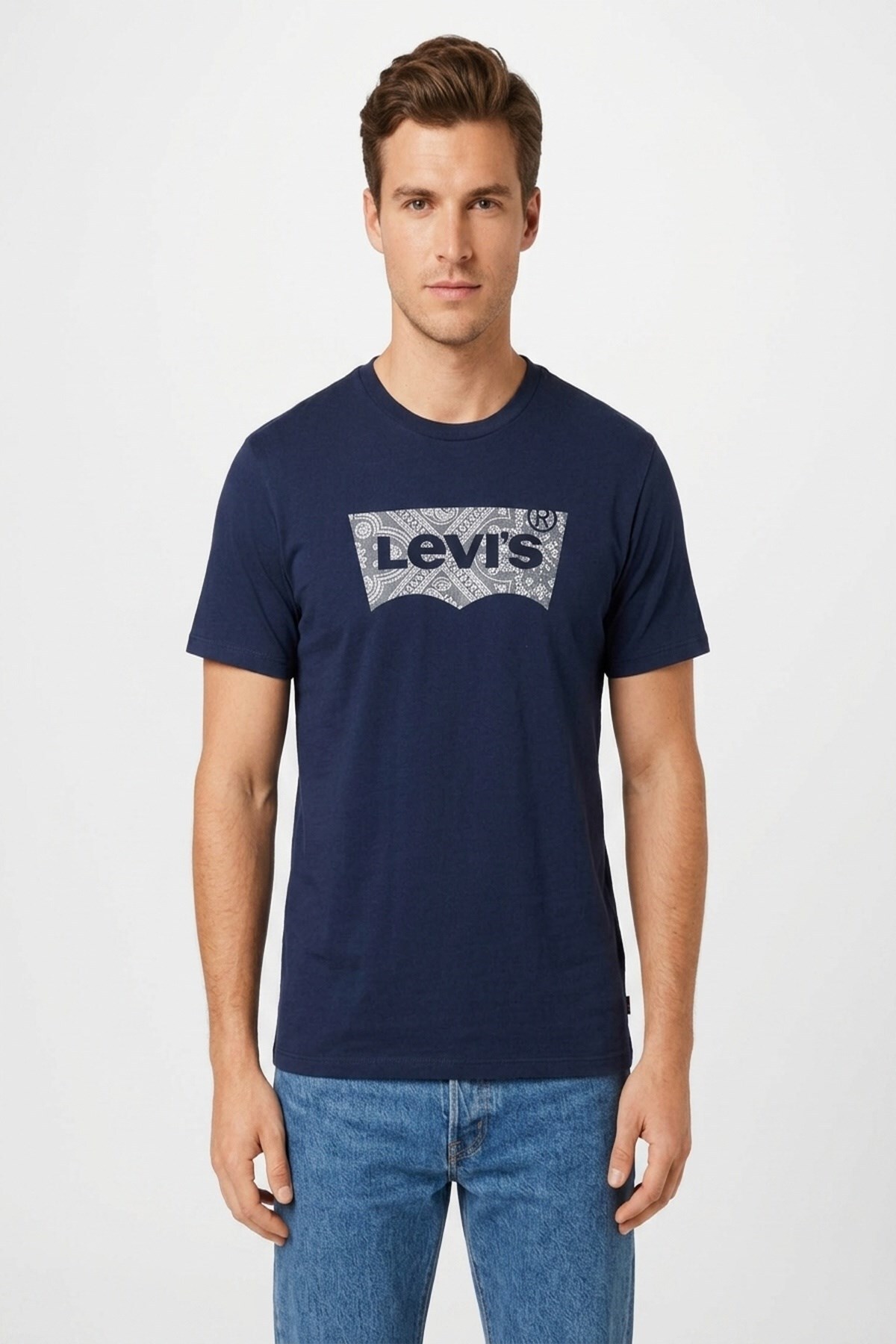 تی‌شرت مردانه سرمه‌ای طرح‌دار طرح‌دار - A2823-0317 لیوایز تی شرت Levi's