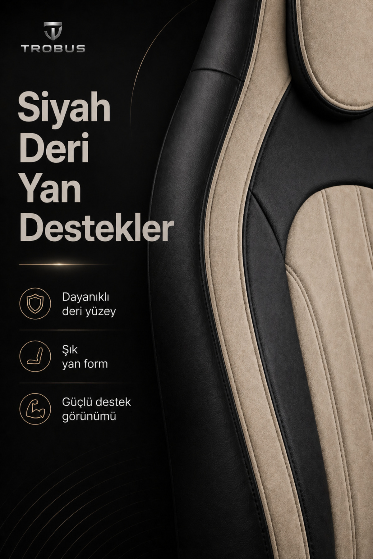Tesla Model Y 2021-2025 Geçmeli Direksiyon Kılıfı Delikli Siyah Kırmızı Deri — alternatif görsel