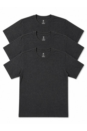 Piano Luce 3’lü Erkek T-Shirt %50 Pamuk %50 Polyester Basic Fit Yumuşak Kumaş...