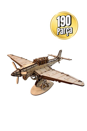 eslazerkesim Ju 87 Savaş Uçağı Maketi - Kendin Yap (DIY) Dekoratif Kit - 3D P...