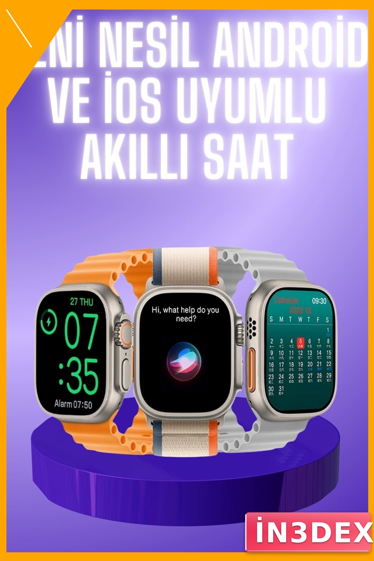Bluetooth Akıllı Saat Sosyal Medya Bildirimli Çok Fonksiyonlu Unisex