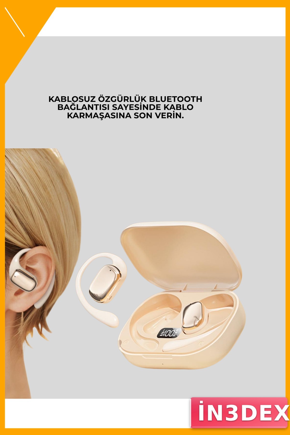 Kablosuz AI Çeviri Kulaklık 10m Menzil Ergonomik Ses