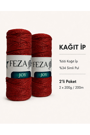 shcen Feza Joy Simli Kağıt İp 2’li Paket 200g 200m – Çanta, Sepet ve Hobi El ...