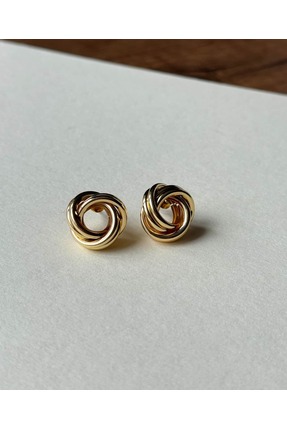 Alveole Jewelry Zarif Sarmal Düğüm Küçük Boy Küpe