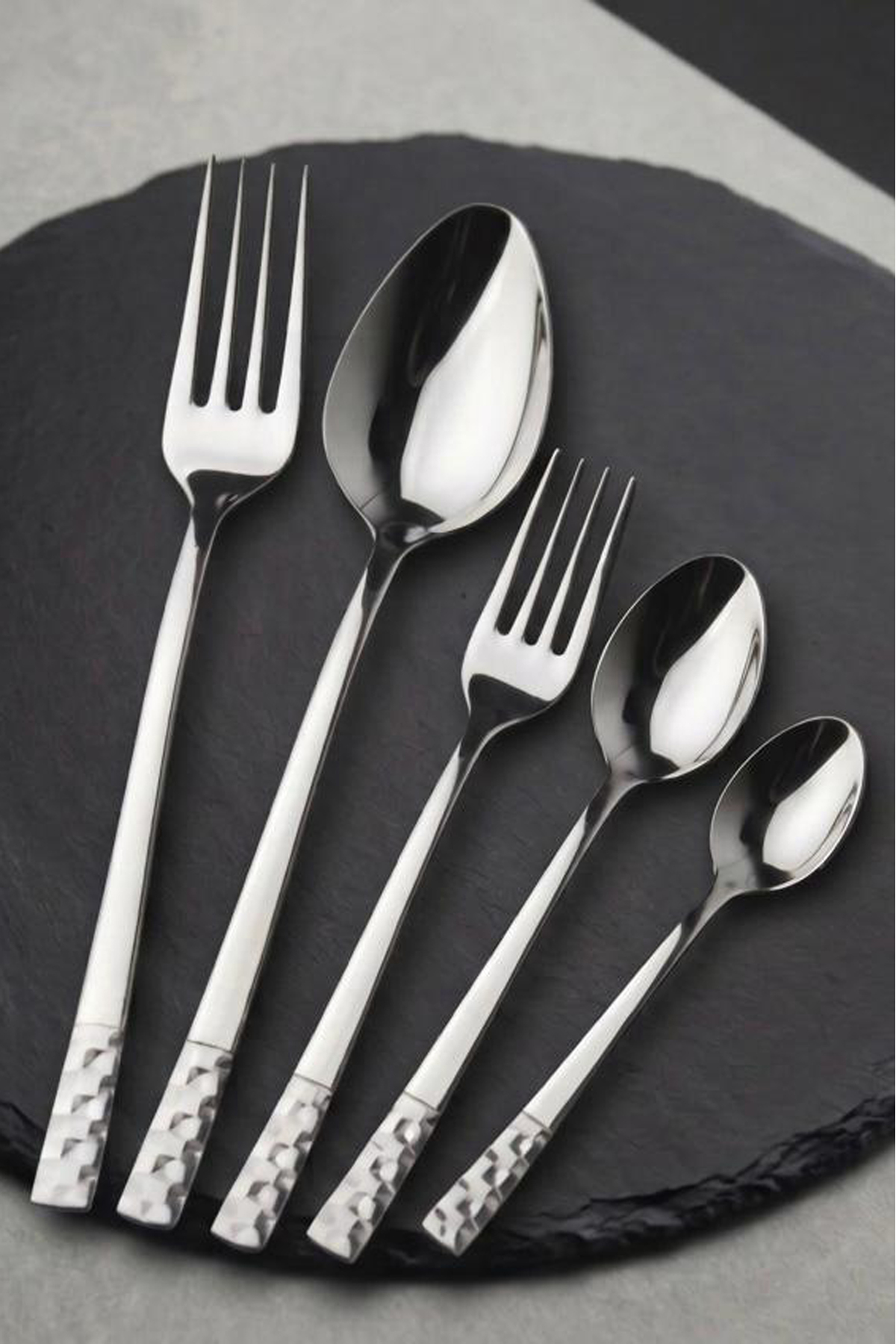 60 Pieces Cutlery Set for 12 People 18/10 Stainless Steel –Diamond Model and Stylish Tables are Indispensable