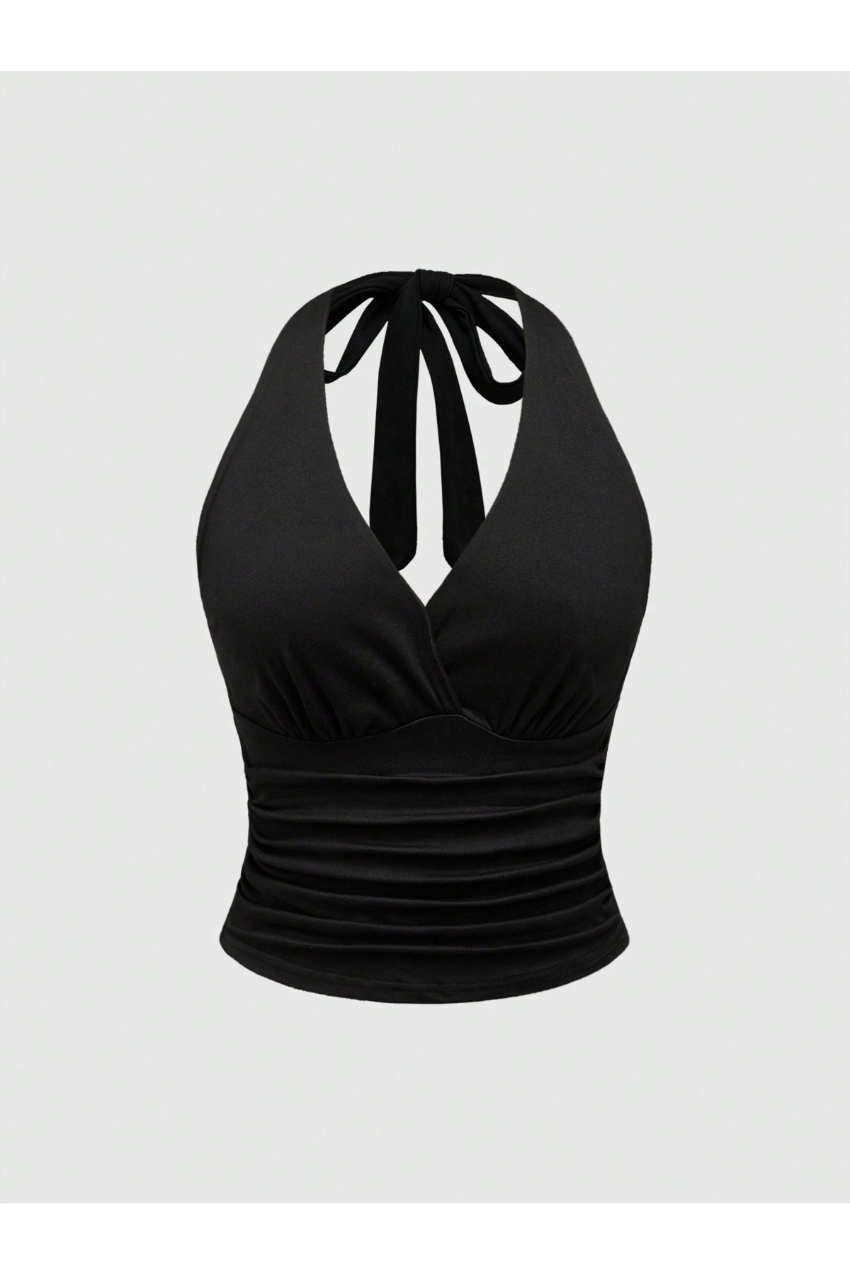 Wildco Crna bluza sa halter izrezom, ženska bluza sa halter izrezom, letnji c...