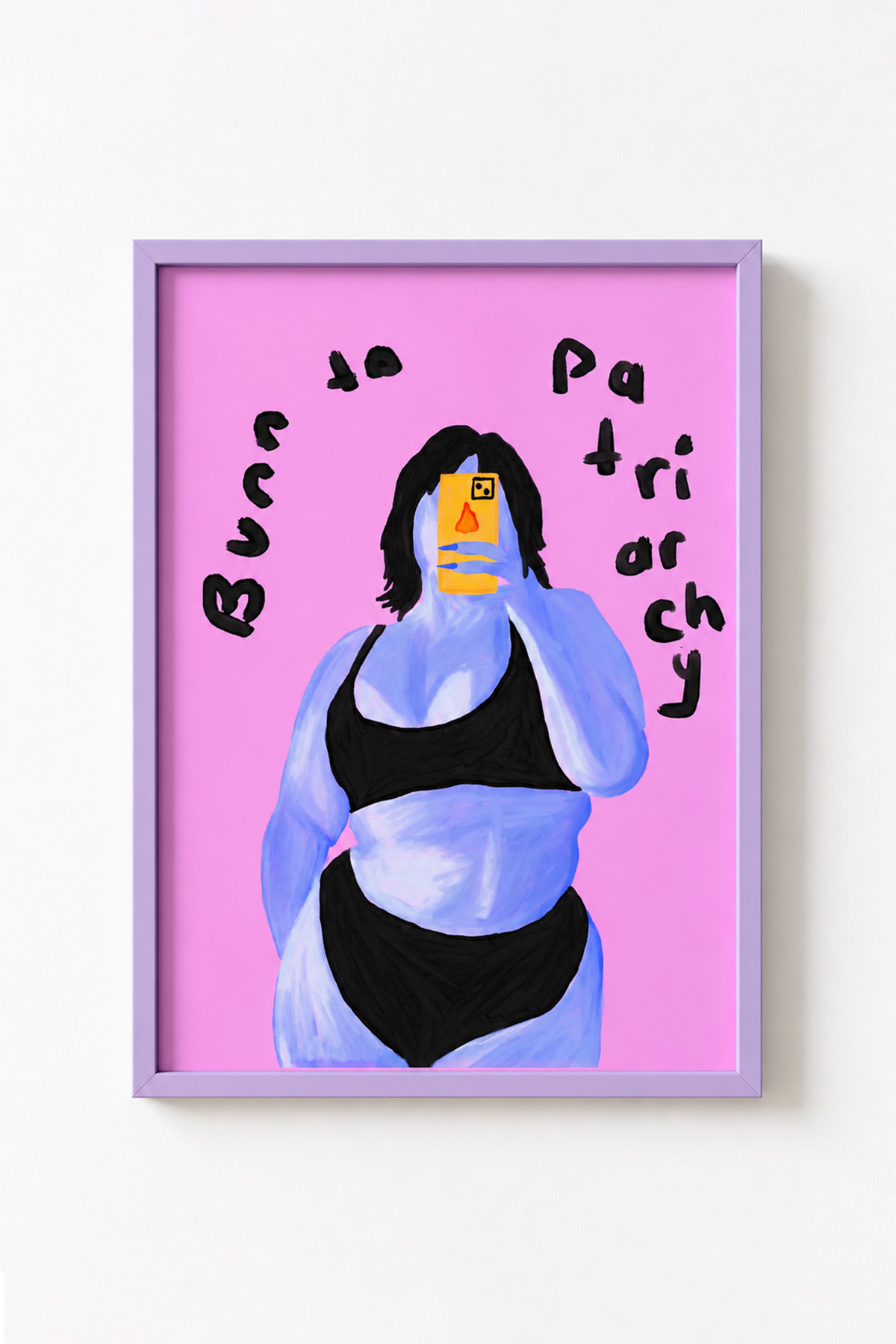 Feminist Kadın Poster Beden Pozitif Modern Portre Duvar Dekoru Çerçevesiz