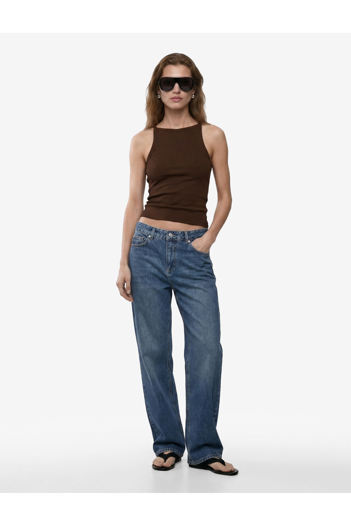 Koton Kaşkorse Kolsuz Pamuklu Slim Fit Askılı Kare Yaka Üst