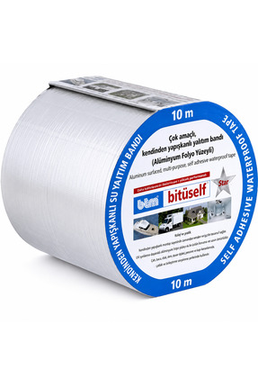 Btm Bitüself Star 10 cm Folyolu Kendinden Yapışkanlı Su Yalıtım Bandı