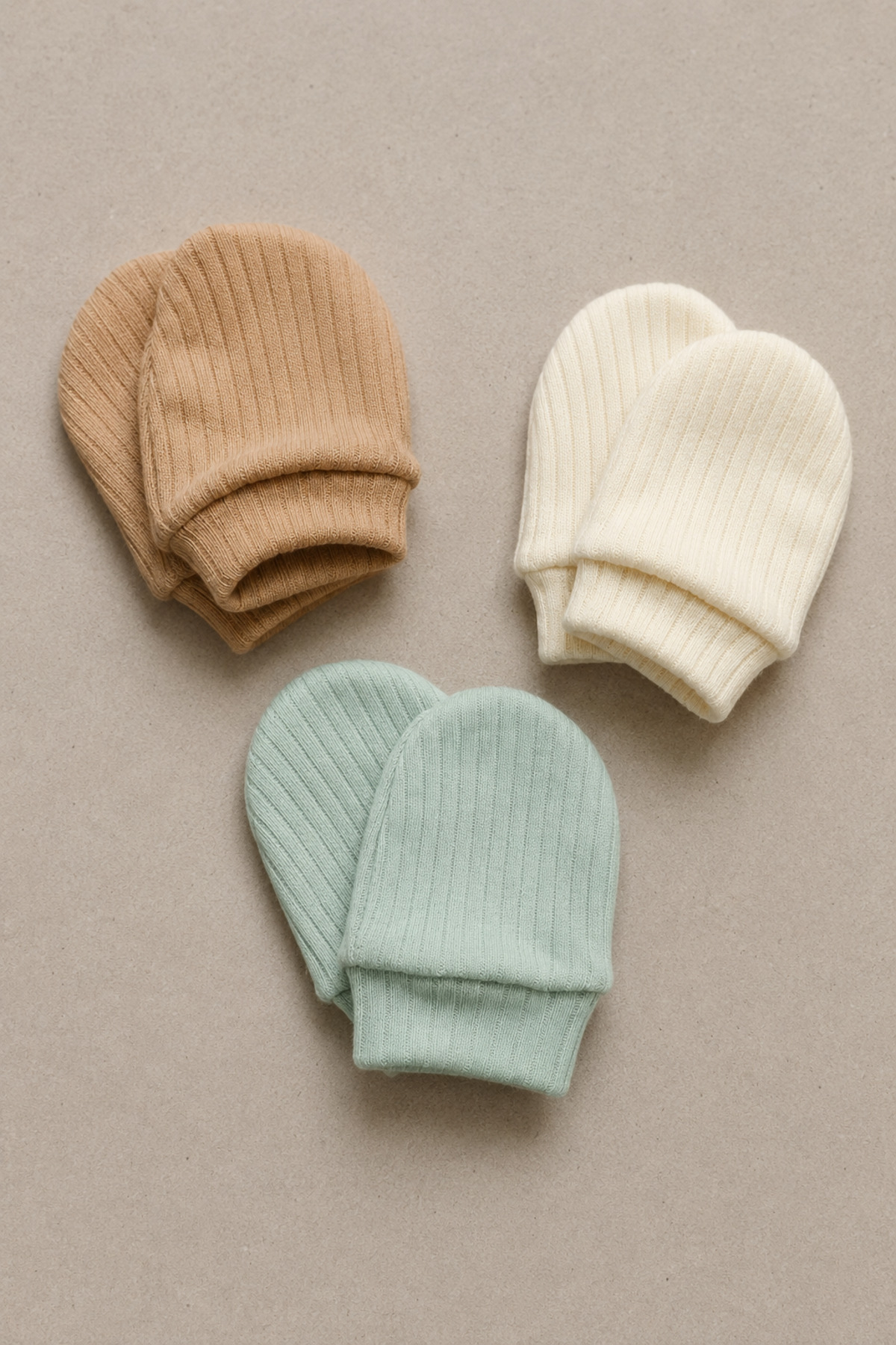 Organic Cotton 3-Piece Baby Gloves Newborn Baby Gloves Set 0-6 Months