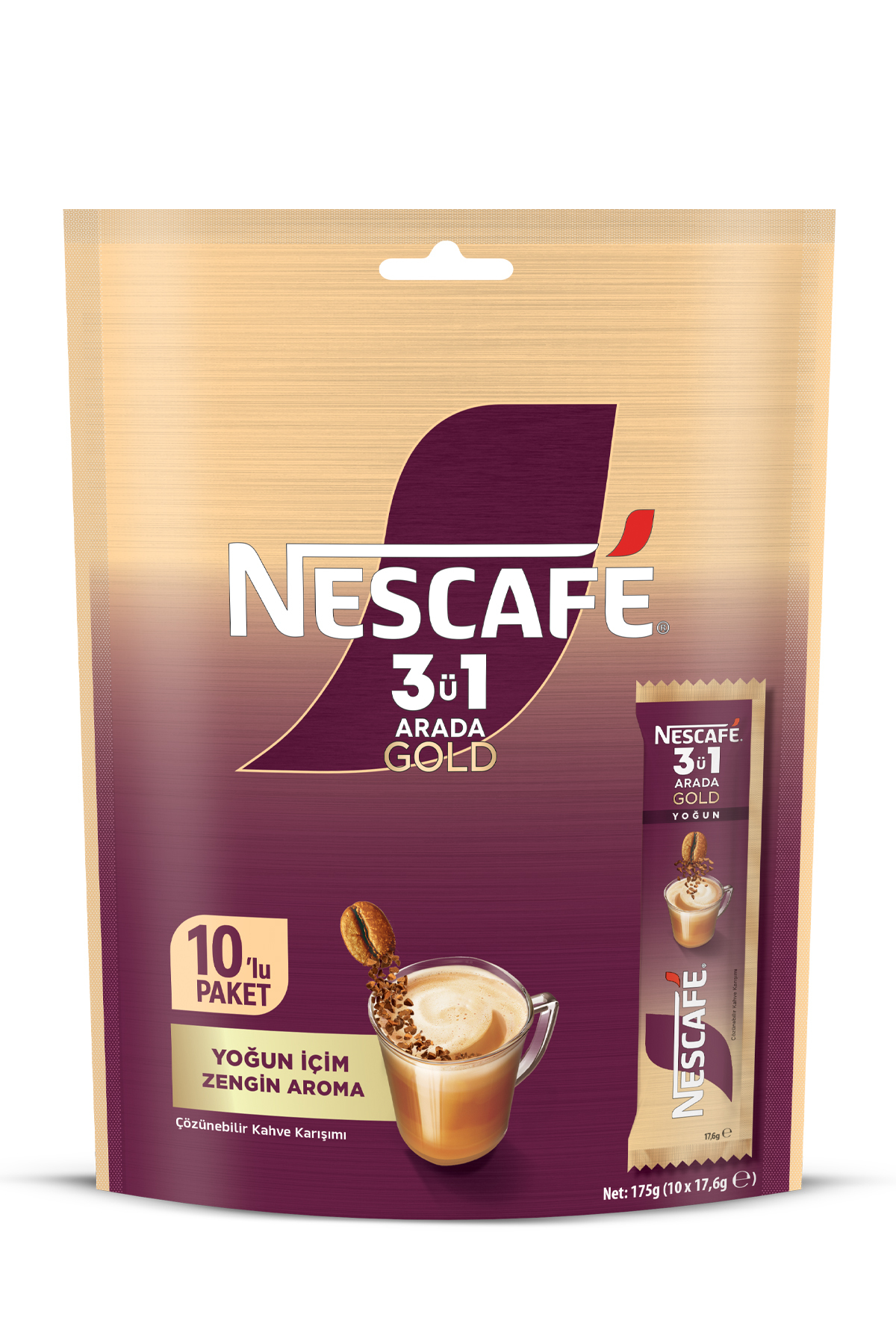 Nescafe Excellente 360g 3袋セット Nescafe Nescafé 3ü1 Arada Gold Yoğun 10'lu Çoklu Paket - Fiyatı