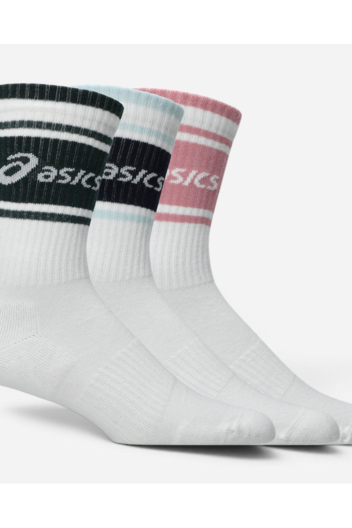 Asics 3 PACK LOGO CREW SOCK Yeşil Koşu Çorabı 3033C295-301