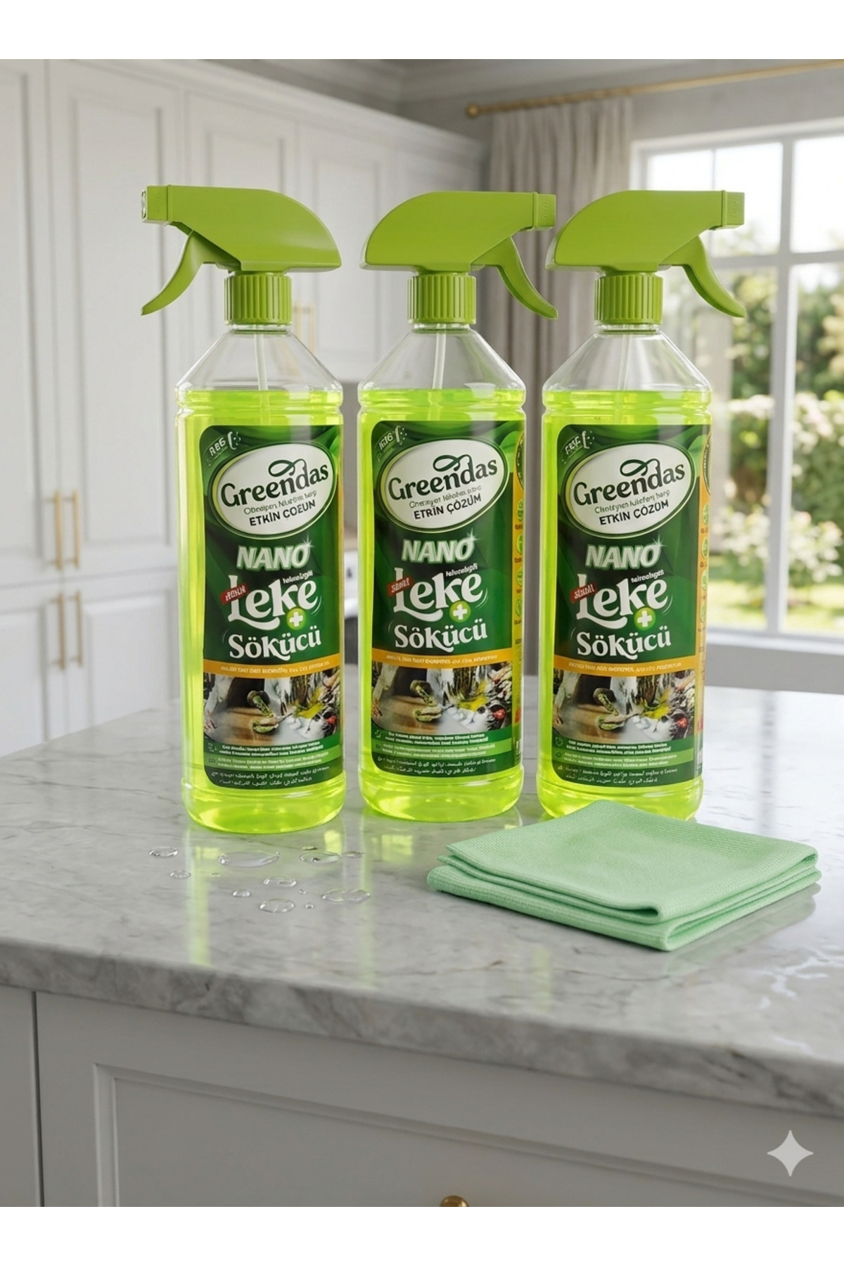 グテクリーナー GREENDAS Nano Teknoloji Sihirli Leke Sökücü 1000 ml x 3 Adet - Fiyatı