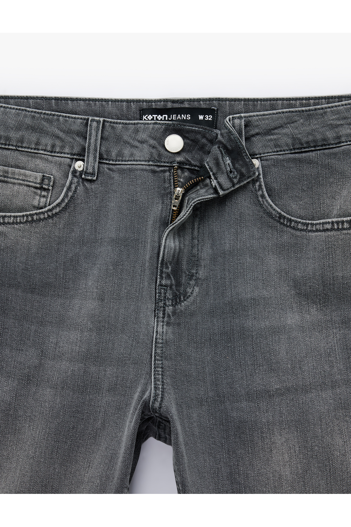 Koton Normal Bel Pamuklu Cepli Bermuda Slim Fit Jean Şort görsel 6