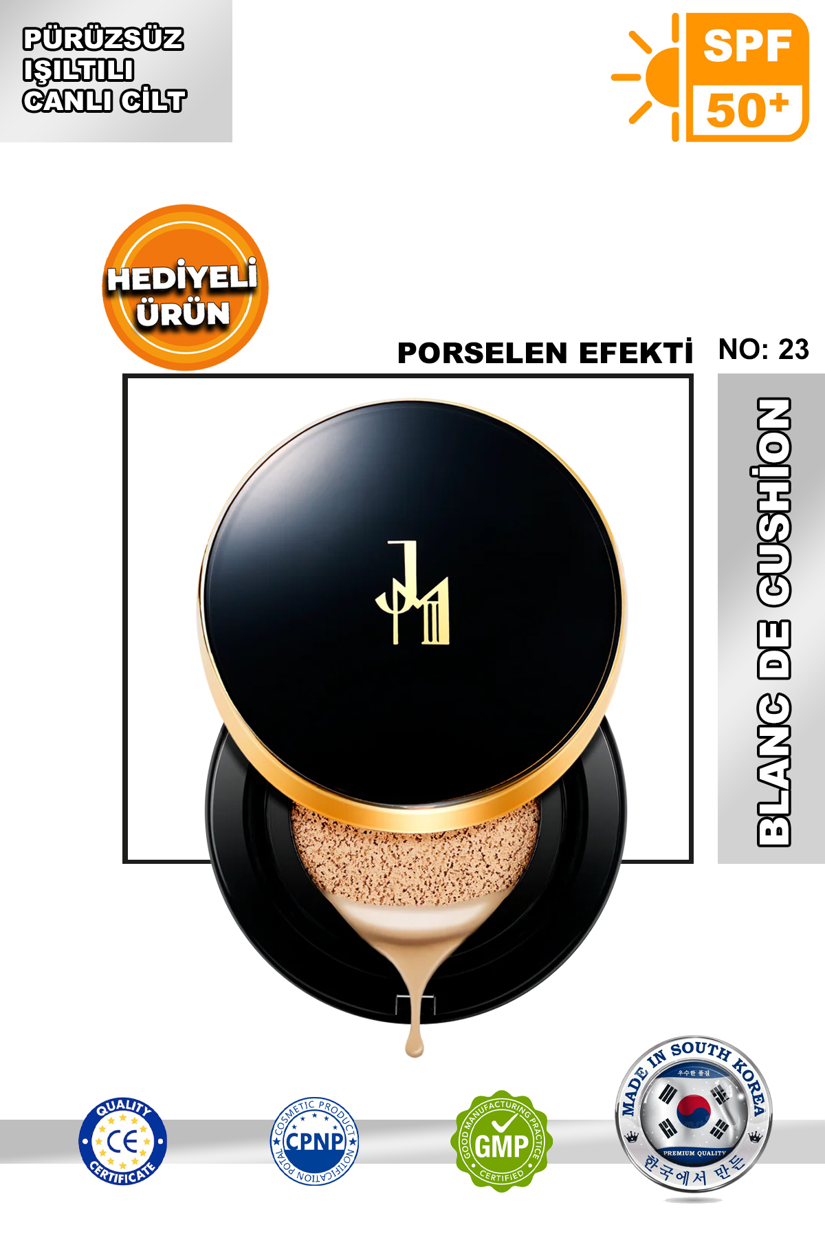 jtwo Uzun Süre Kalıcı Güneş Koruma Özellikli Cam Cilt Efekti Cushion No:23 SPF 24 PA++