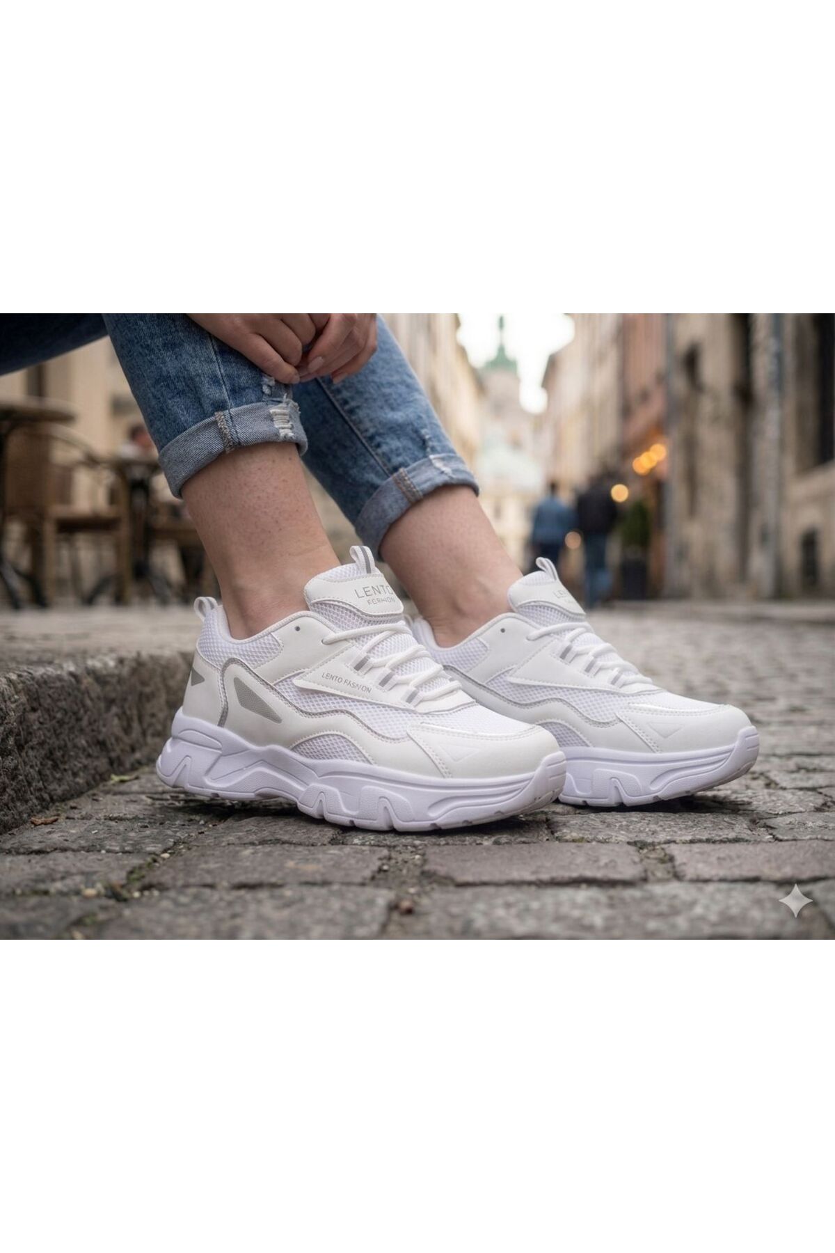 Lento Yüksek Taban Yürüyüş ve Koşu Spor Ayakkabı Sneaker görsel 3