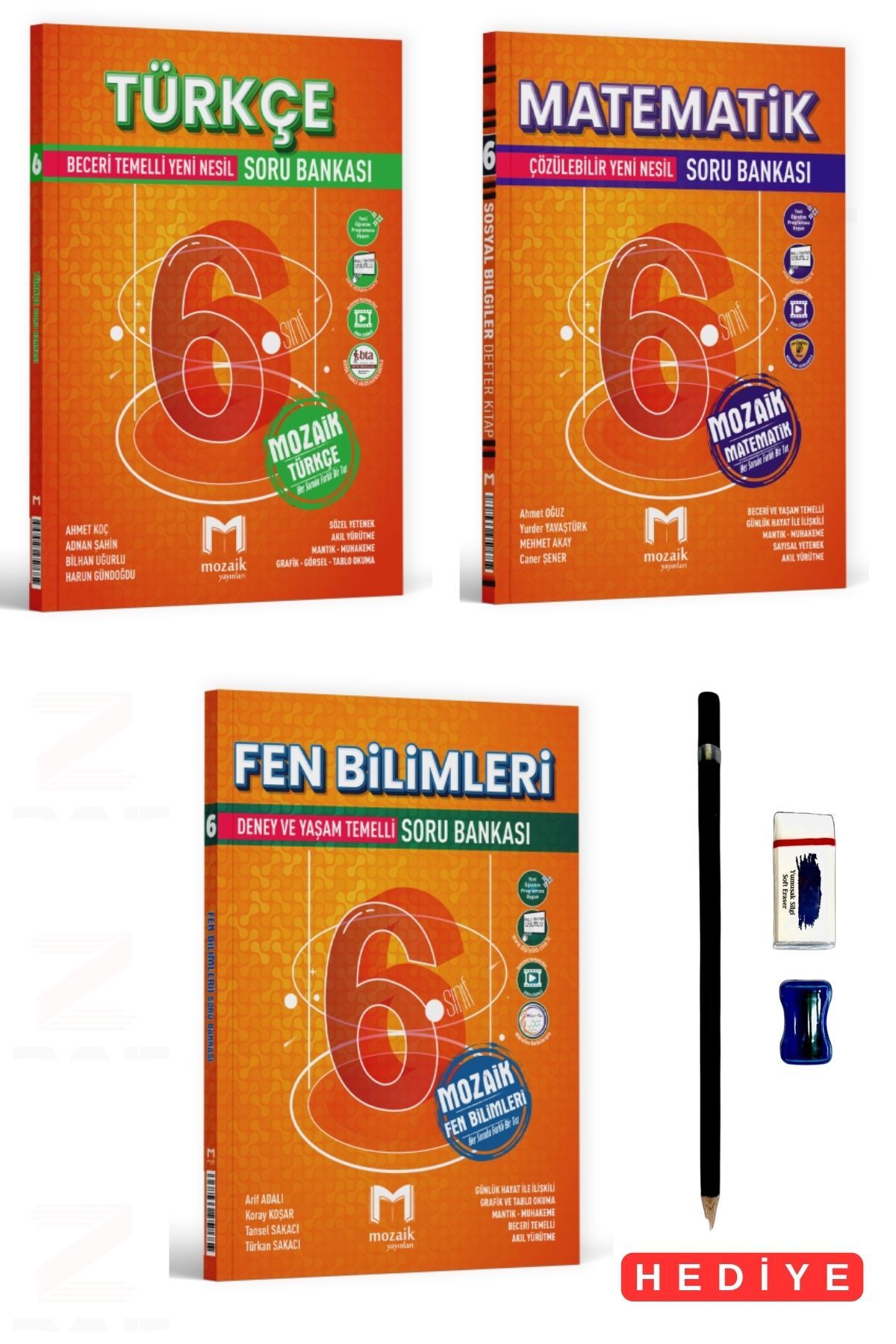 Mozaik Yayınları 6 Sınıf Türkçe-Matematik-Fen Bilimleri Soru