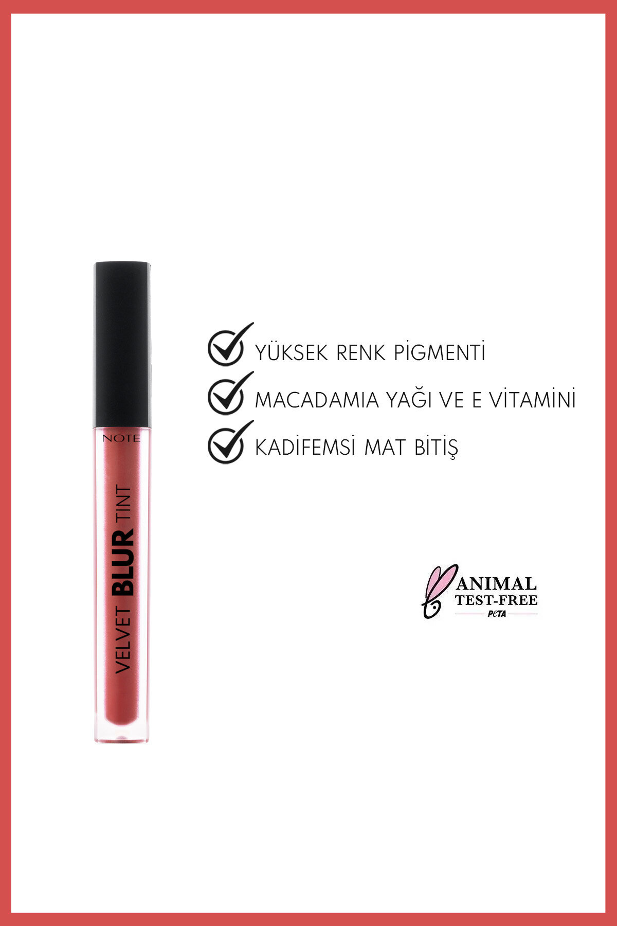 رژ لب مات نوت مدل Velvet Blur Tint 01 — صورتی PR-14182658 — تصویر 2 از 2