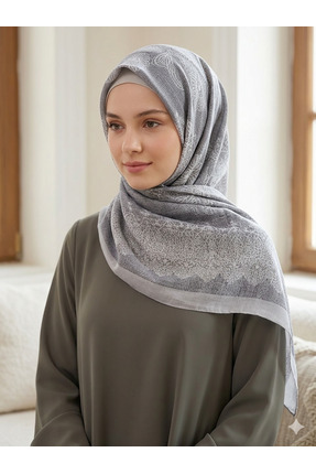 HİLALZEY ESARP SAL Desenli kraş eşarp
