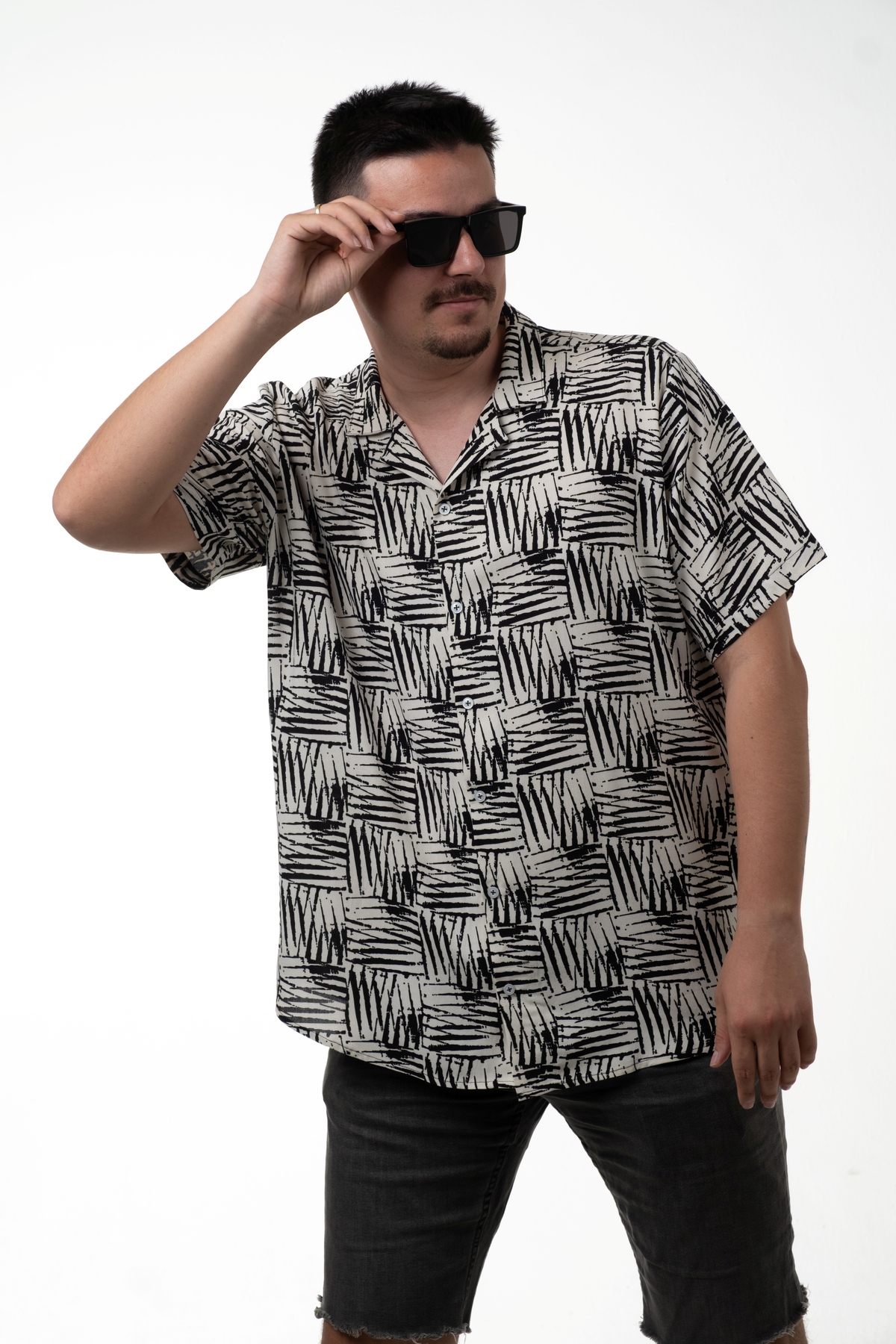 SÖR BÜLEND Erkek Büyük Beden Hawaii Kısa Kollu Yazlık Gömlek görsel 3