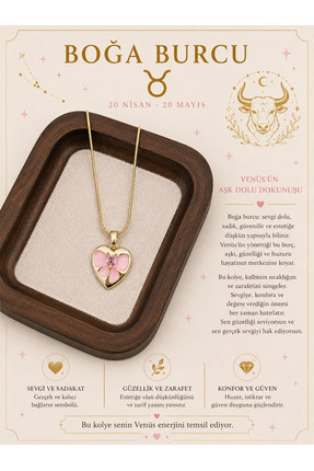 whiteandpurpledesign Boğa Burcu Astroloji Kolyesi