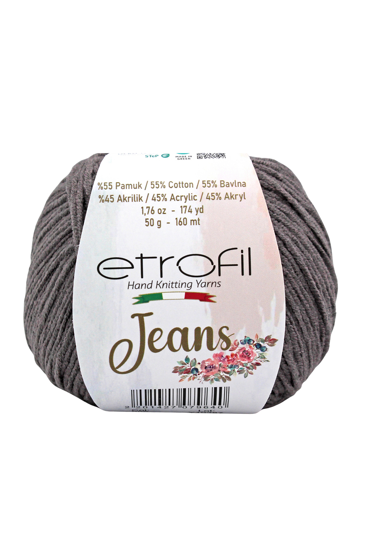 Jeans Braid Ash Grey 55% Cotton 45% Acrylic 50g 160m (066)