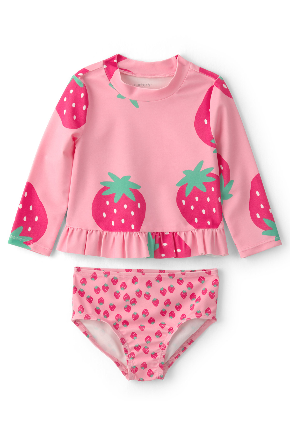 Baby Girl Sunscreen Swimwear Set 6 Months-24 Months Multicolor