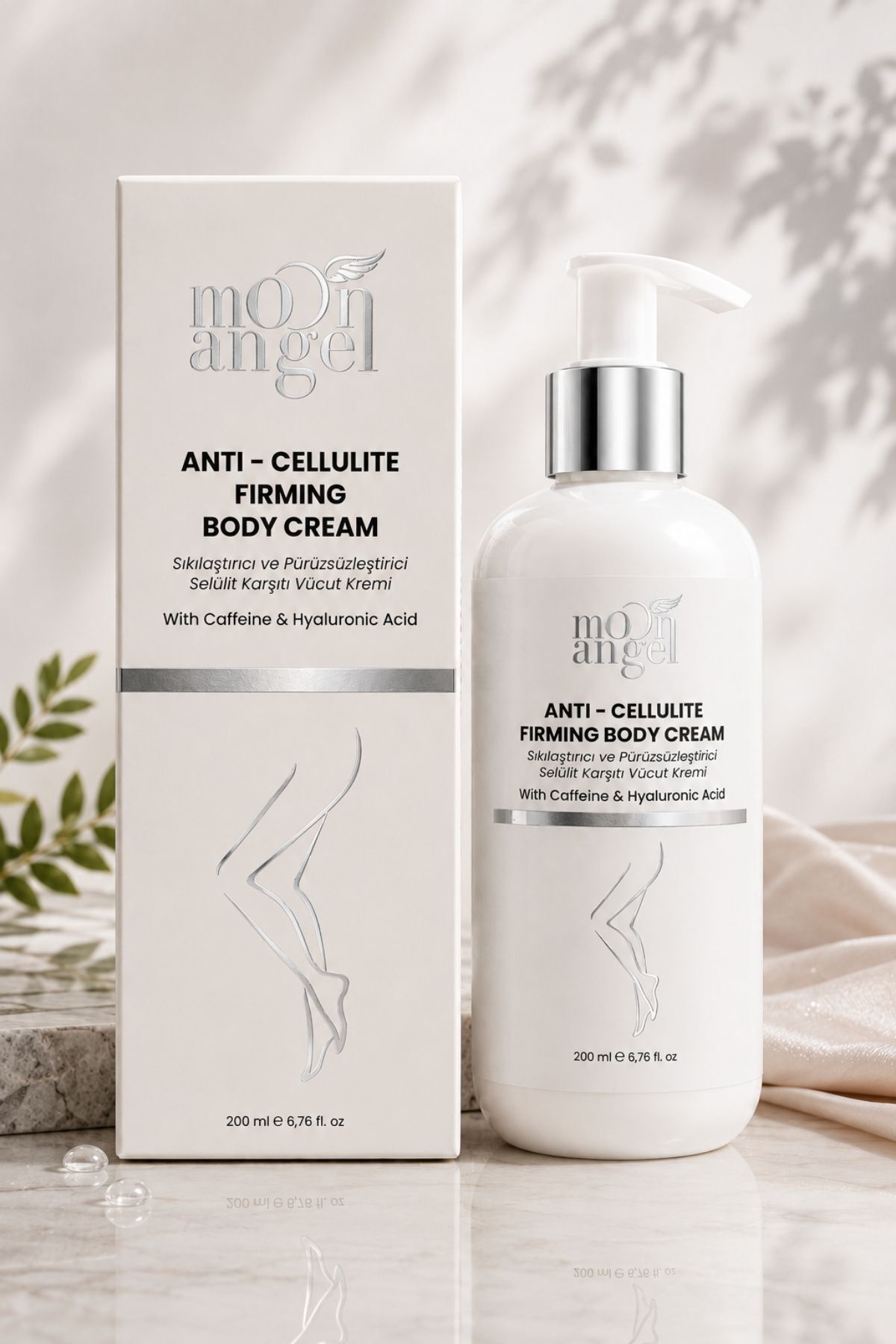 Selülit Karşıtı Krem Sıkılaştırıcı ve Pürüzsüzleştirici Vücut Kremi (Caffeine Hyaluronic Acid) 200 ml — görsel 1