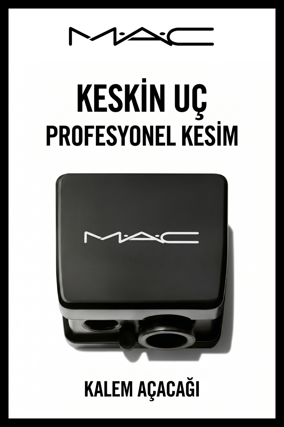 Mac Paslanmaz Çelik Makyaj Kalemtıraşı Göz ve Dudak Kalemi Açma