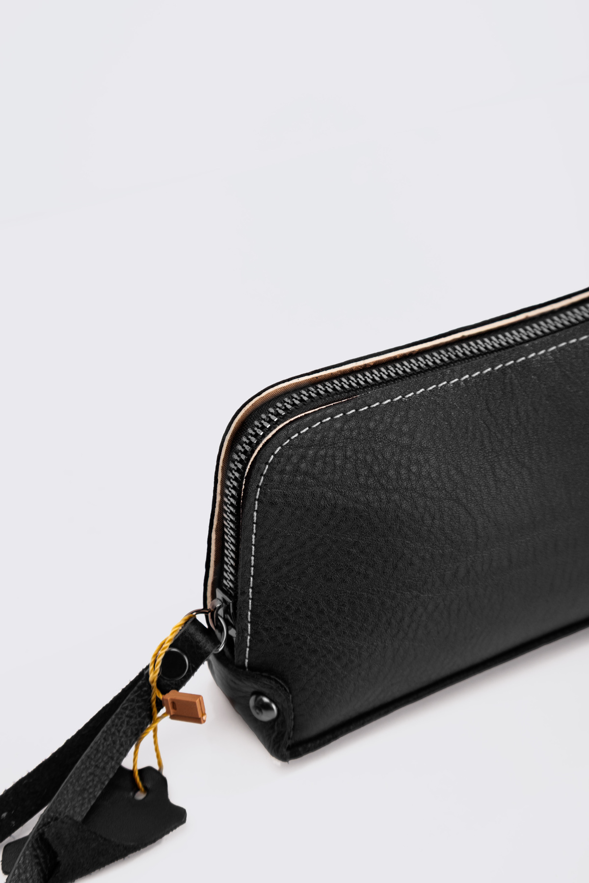 westbag Unisex Siyah Hakiki Dana Derisi Bileklikli El Tutmalı Clutch Çanta görsel 5