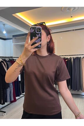 Store Kadın Bisiklet Yaka Basic Kısa Kollu Bluz