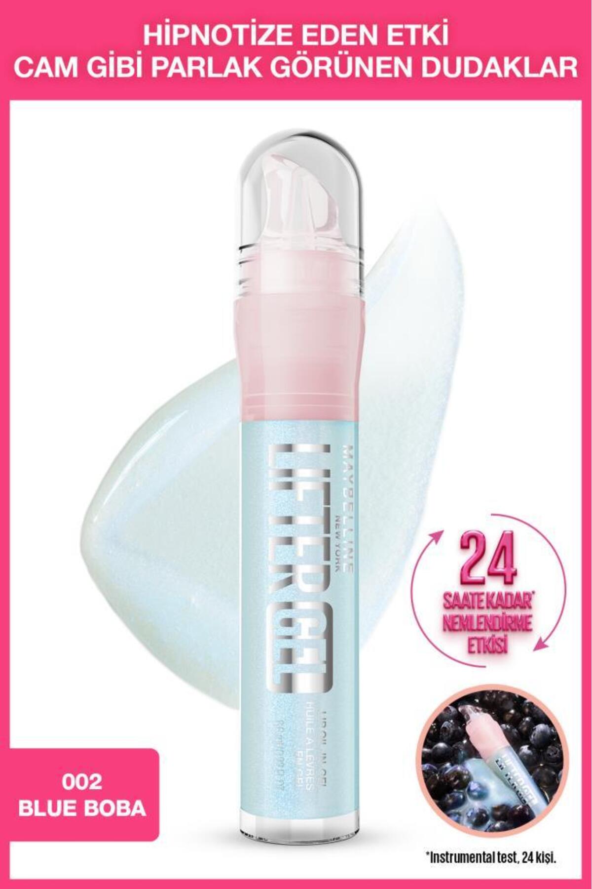 Maybelline New York Lifter Gel Extra Shiny and Moisturizing Lip Gloss - 02 Blue Boba — فیروزه‌ای MYBLIFTERGELDDKPRL